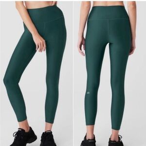 Alo Yoga High-Waist Airlift Legging Pull On Midnight Green Women Size Small